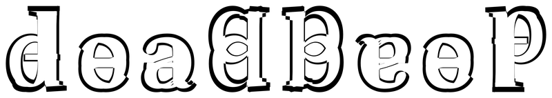 Ambigram for deadbeef in Sourceserifpro-semibold